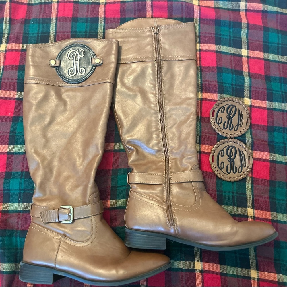 Marley Lilly Monogramed Riding Boots
